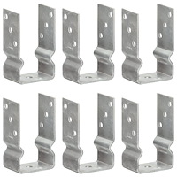 vidaXL Jordankare 6 st silver 8x6x15 cm galvaniserat stål