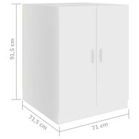 vidaXL Tvättmaskinsskåp vit 71x71,5x91,5 cm