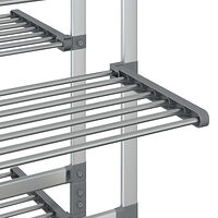 vidaXL Torkställning på hjul 89x64x129 cm aluminium
