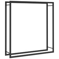 vidaXL Vedställ matt svart 110x28x116 cm stål