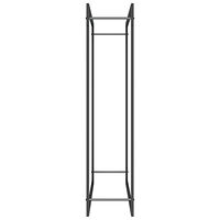 vidaXL Vedställ matt svart 110x28x116 cm stål