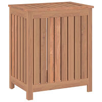 vidaXL Tvättkorg 50x35x60 cm massivt teakträ