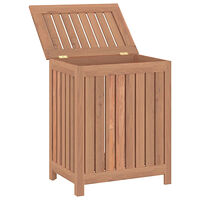 vidaXL Tvättkorg 50x35x60 cm massivt teakträ
