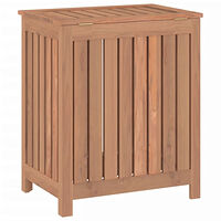 vidaXL Tvättkorg 50x35x60 cm massivt teakträ