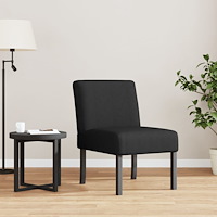 vidaXL Armlös fåtölj svart tyg