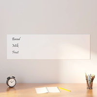 vidaXL Väggmonterad magnettavla vit 100x30 cm härdat glas