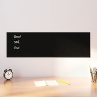 vidaXL Väggmonterad magnettavla svart 100x30 cm härdat glas