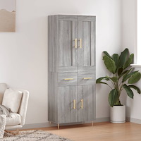 vidaXL Högskåp Grå Sonoma 69,5x34x180 cm konstruerat trä