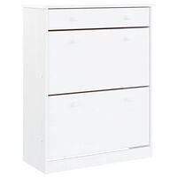 vidaXL Skoskåp ALTA vit 77x35x96 cm massiv furu