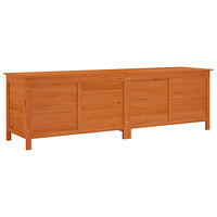vidaXL Dynbox brun 198,5x50x56,5 cm massivt granträ