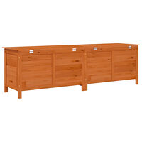 vidaXL Dynbox brun 198,5x50x56,5 cm massivt granträ