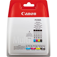 CANON Canon CLI-571 Multipack bläckpatroner 4 styck Original Svart, Cyan, Magenta, Gul