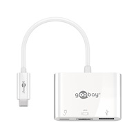 Goobay Goobay 62104 dockningsstationer för bärbara datorer USB Type-C Vit