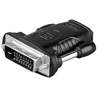 Goobay Goobay 68482 kabelomvandlare (hane/hona) HDMI 19pin F DVI-D 24+1pin M Svart