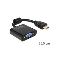DeLOCK DeLOCK 65512 videokabeladapter 0,254 m VGA (D-Sub) HDMI Typ A (standard) Svart