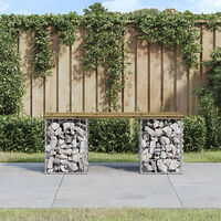 vidaXL Trädgårdsbänk gabion-design 103x31x42 cm impregnerad furu