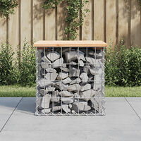 vidaXL Trädgårdsbänk gabion-design 43x44x42 cm massiv furu