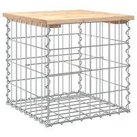 vidaXL Trädgårdsbänk gabion-design 43x44x42 cm massiv furu