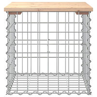 vidaXL Trädgårdsbänk gabion-design 43x44x42 cm massiv furu