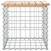 vidaXL Trädgårdsbänk gabion-design 43x44x42 cm massiv furu