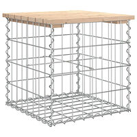 vidaXL Trädgårdsbänk gabion-design 43x44x42 cm massiv furu