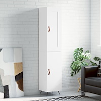 vidaXL Högskåp vit 34,5x34x180 cm konstruerat trä