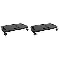 vidaXL Transportplattor 2 st svart polypropen 200 kg