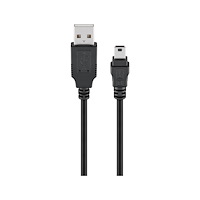 Goobay Goobay 50768 USB-kablar 3 m USB 2.0 USB A Mini-USB B Svart
