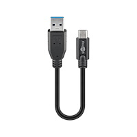Goobay Goobay 45247 USB-kablar 0,15 m USB 3.2 Gen 1 (3.1 Gen 1) USB A USB C Svart