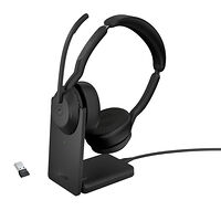 Jabra Jabra Evolve2 55 Headset Kabel & Trådlös Huvudband Kontor/callcenter Bluetooth Laddningsställ Svart