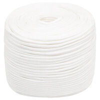 vidaXL Båtlina helvit 8 mm 100 m polypropylen