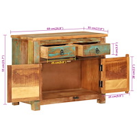 vidaXL Skänk 68x35x55 cm massivt återvunnet trä