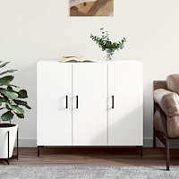 vidaXL Skänk vit 90x34x80 cm konstruerat trä