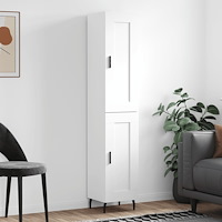 vidaXL Högskåp vit 34,5x34x180 cm konstruerat trä