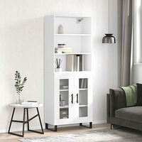 vidaXL Högskåp vit 69,5x34x180 cm konstruerat trä