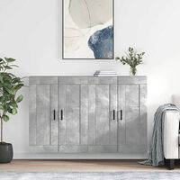 vidaXL Väggmonterade skåp 2 st betonggrå konstruerat trä