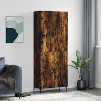vidaXL Högskåp rökfärgad ek 69,5x34x180 cm konstruerat trä