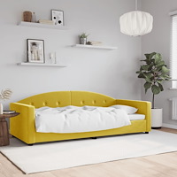 vidaXL Dagbädd gul 90x200 cm sammet