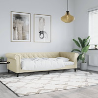 vidaXL Dagbädd gräddvit 80x200 cm konstläder