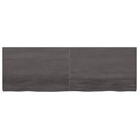 vidaXL Bänkskiva badrum mörkbrun 180x60x(2-4) cm behandlat massivt trä