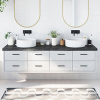 vidaXL Bänkskiva badrum mörkbrun 200x50x(2-6) cm behandlat massivt trä