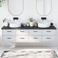 vidaXL Bänkskiva badrum mörkbrun 200x60x(2-6) cm behandlat massivt trä