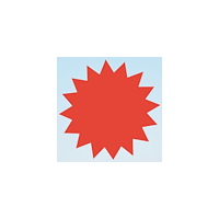 No Brand Textkartong stjärna 180mm röd 25/fp