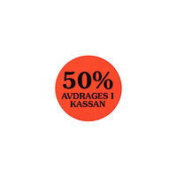 [NORDIC Brands] Etikett 50% avdrages i kassan 2000/RL