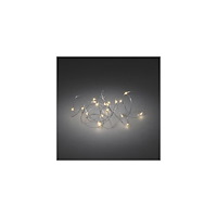 KONSTSMIDE Ljusslinga 20 amber LED 1,9m silver