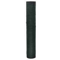 vidaXL Hönsnät galvaniserat med PVC-beläggning 10x1 m grön