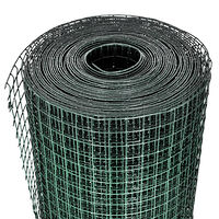vidaXL Hönsnät galvaniserat med PVC-beläggning 10x1 m grön