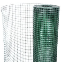 vidaXL Hönsnät galvaniserat med PVC-beläggning 10x1 m grön