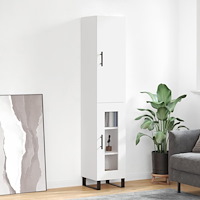 vidaXL Högskåp vit 34,5x34x180 cm konstruerat trä