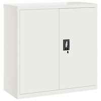 vidaXL Dokumentskåp vit 90x40x90 cm stål